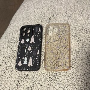 Patterned and Clear Phone Case Set